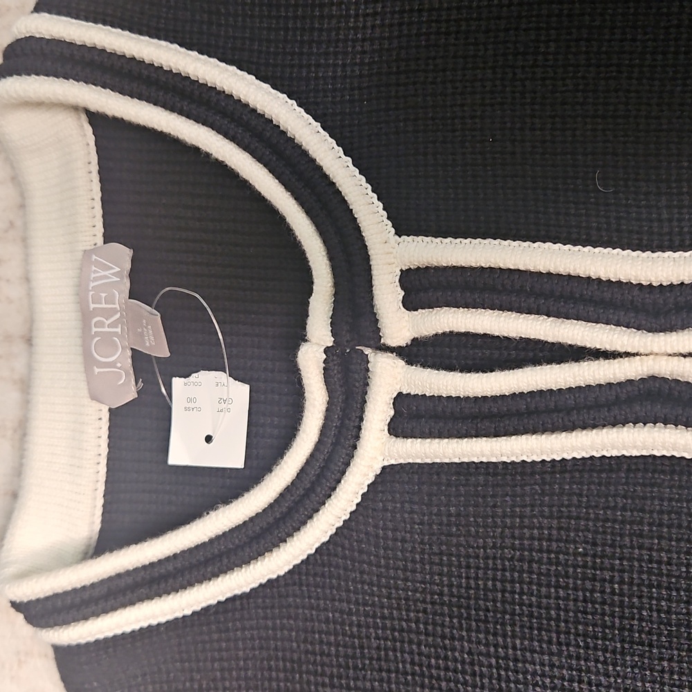J. Crew Emilie Sweater Lady Jacket With Contrast Trim - Picture 8 of 16